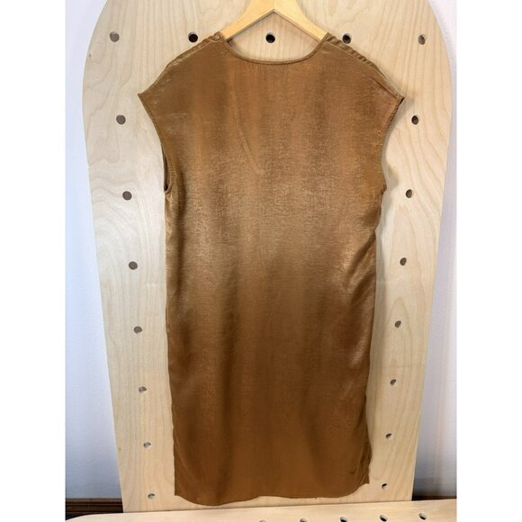 Sam & Lavi ANTHROPOLOGIE Gold Sleeveless Cocktail Dress Size Medium $198 - Picture 10 of 14